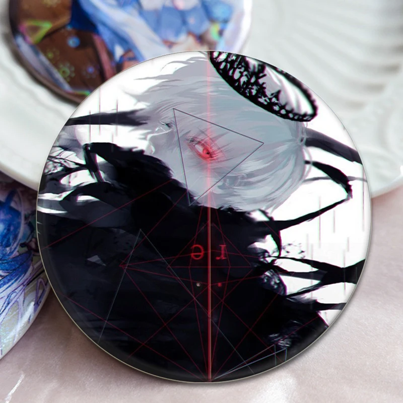 Anime Badge about Kaneki Ken Touka Kirishima JUZO SUZUYA,Ghoul Horror Brooch Pins for Clothes Backpack Jewelry Accessories Gifts