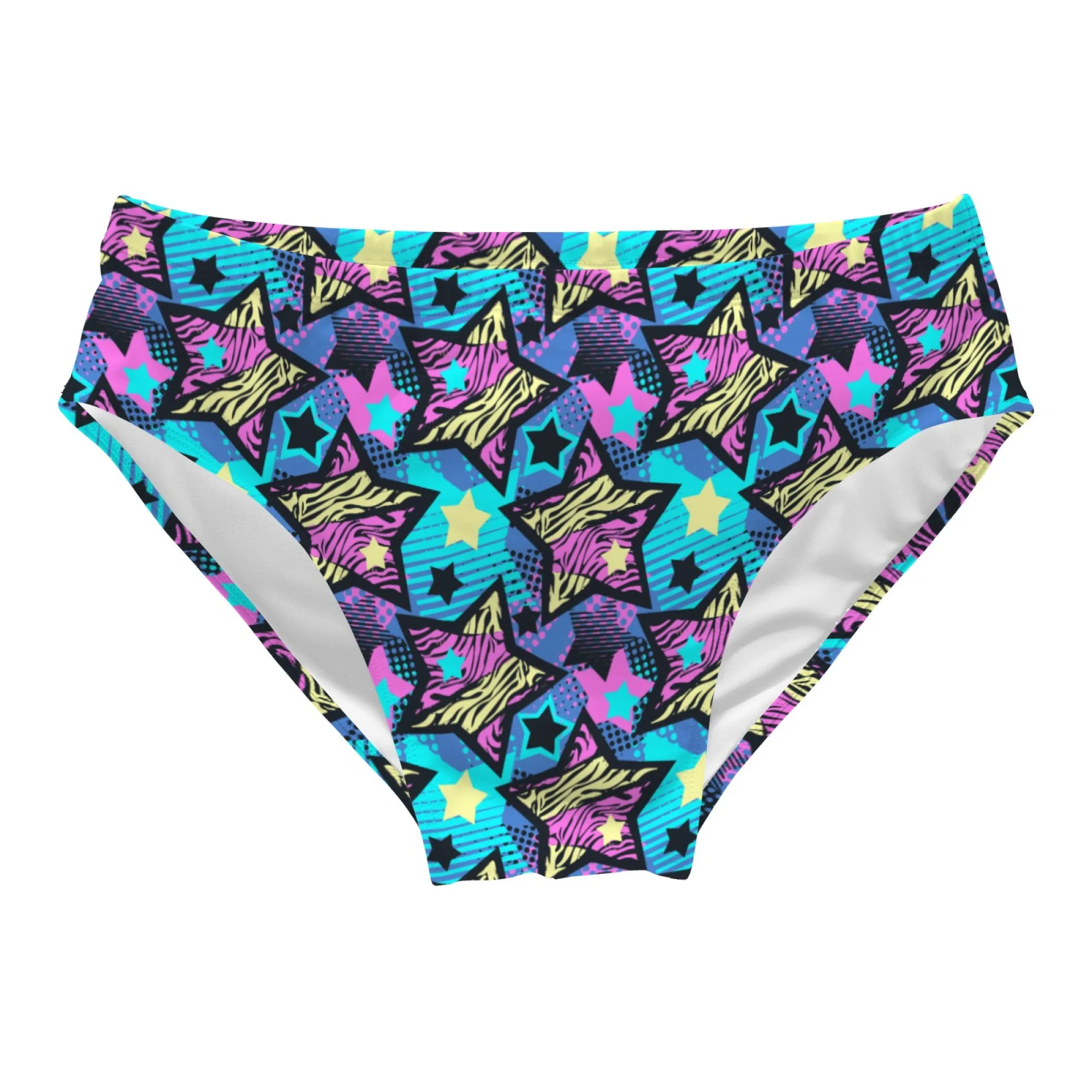Graffiti Star Y2K Men's Swimming Trunks Novelty Funny Beach Surf Shorts Comfortable Breathable Sexy Bikini Men's Briefs Swimwear