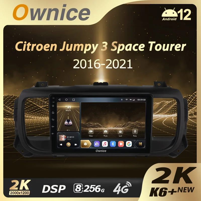 Ownice K6+ 2K for Citroen Jumpy 3 2016 - 2021 for Peugeot Expert 3 2016 - 2021 Car Radio Multimedia Video Player Navigation GPS