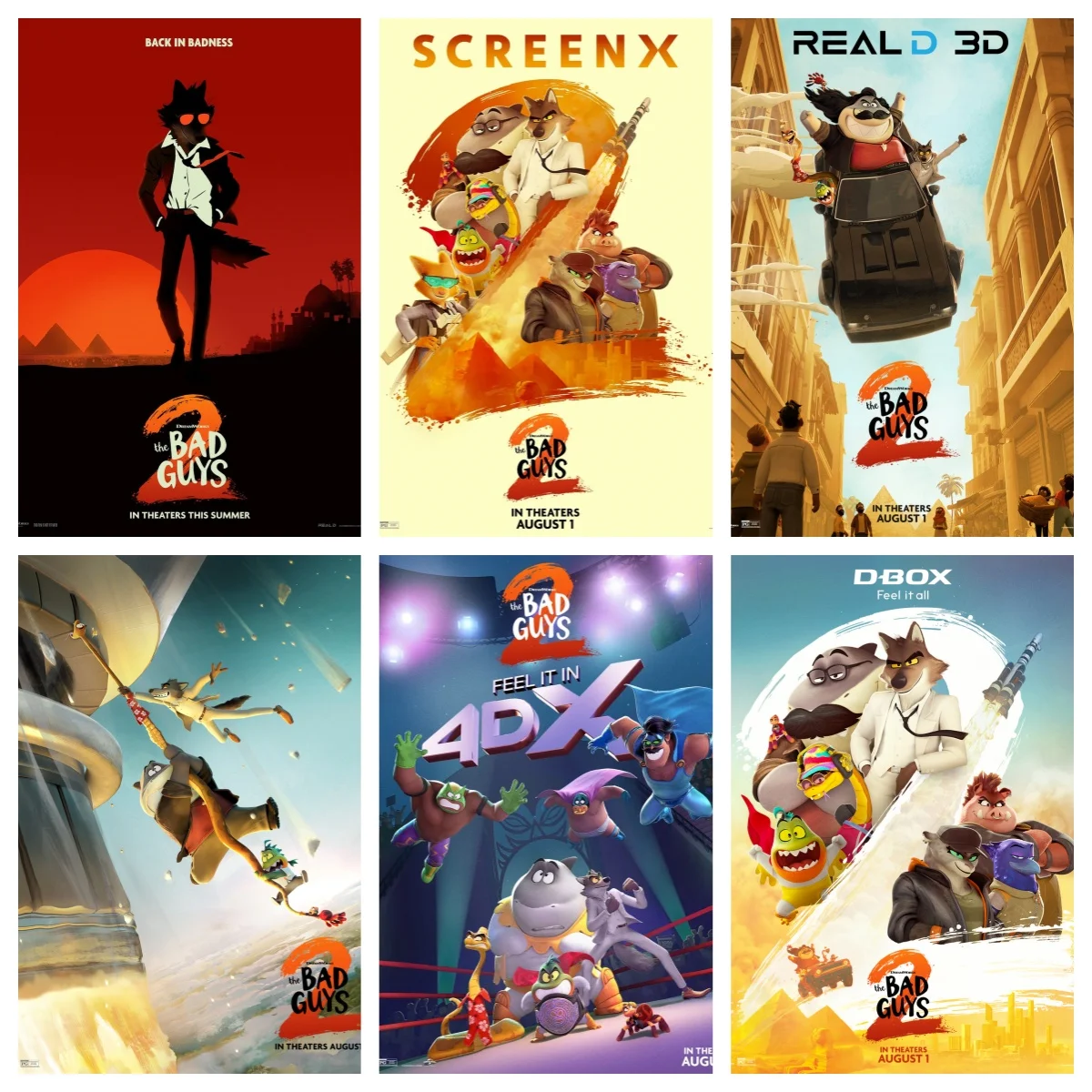 Kid Gift Film The Bad Guys 2 (2025) Painting Posters and Print Wall Art for Living Room Home Decoration