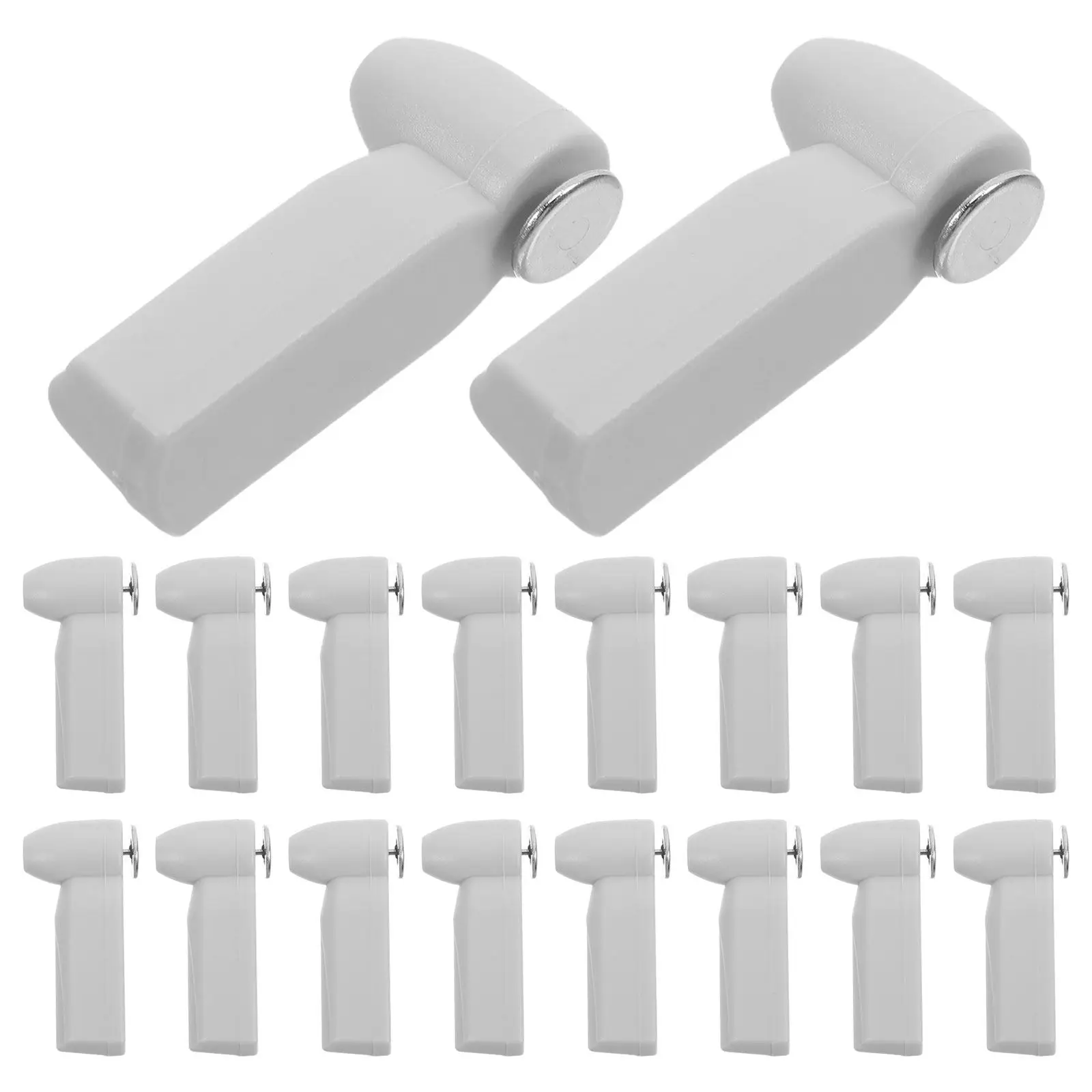 

40Pcs Magnetic Lock Anti Theft Security Tags Hard Tags Reusable Alarm Labels for Retail Clothing Shoes Hats Light Gray