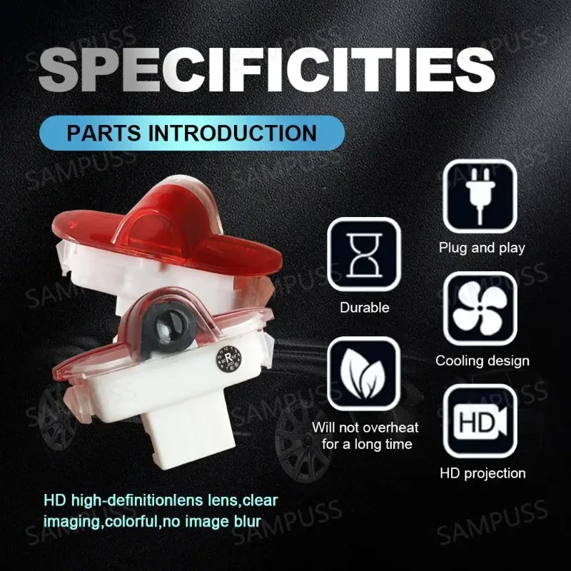 

Для VOLKSWAGEN VW Эмблемы 2 шт. светодиодный декор автомобиля Дверь 3D Ghost Shadow Проектор Любимые огни Для VW Touran Golf MK3 Mk4 Beetle Sh