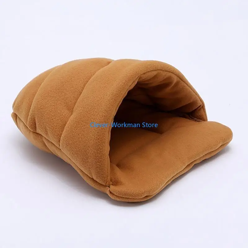 

24TD Hamster House Bed Small Pet Winter Warm Plush Hide for Squirrel Hedgehog Chinchilla Rabbit Bunny