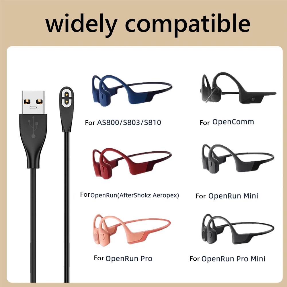 Magnetic Charging Cable USB/Type-C Charger Cord for Aftershokz Aeropex AS800 for Shokz OpenRun Pro/OpenRun Mini/OpenComm