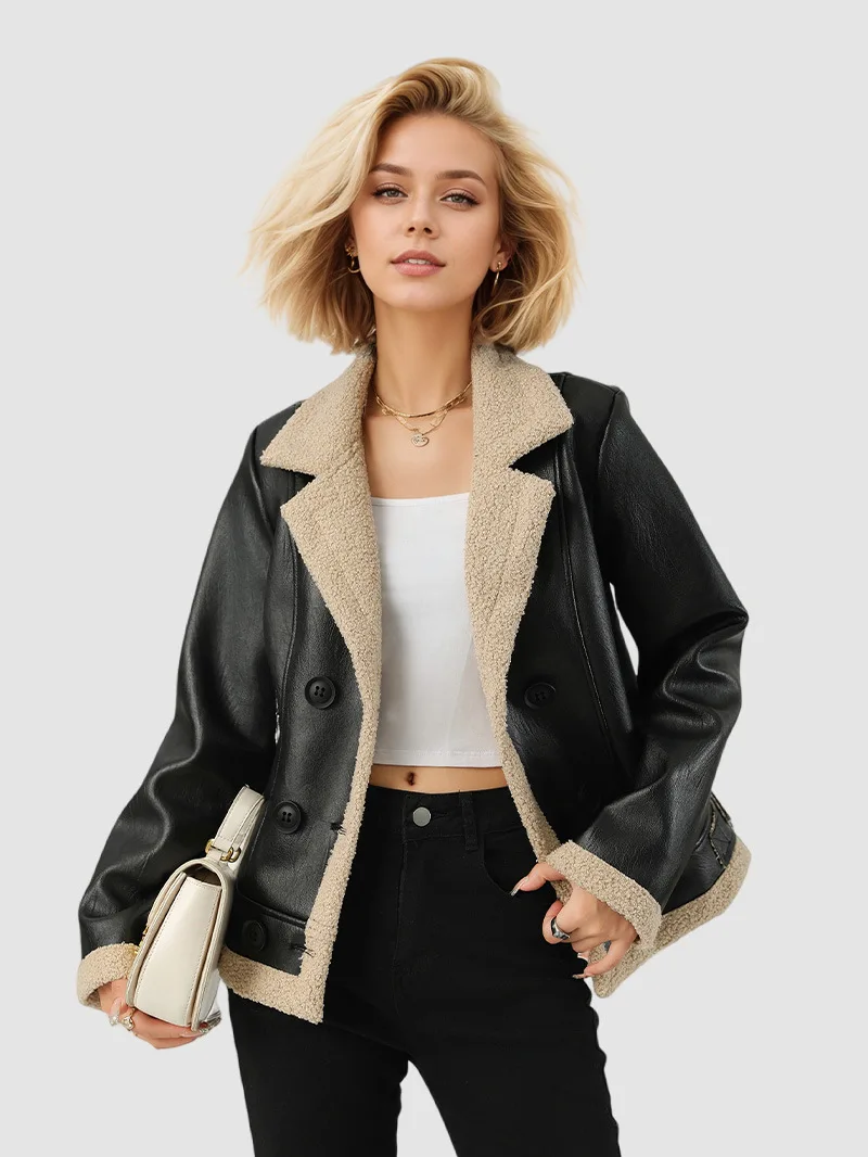

Trench Long Coat Woman Mid-Length Flap Pockets Spliced Patchwork Special Attractive Basics Ladies Charming Designed Modern