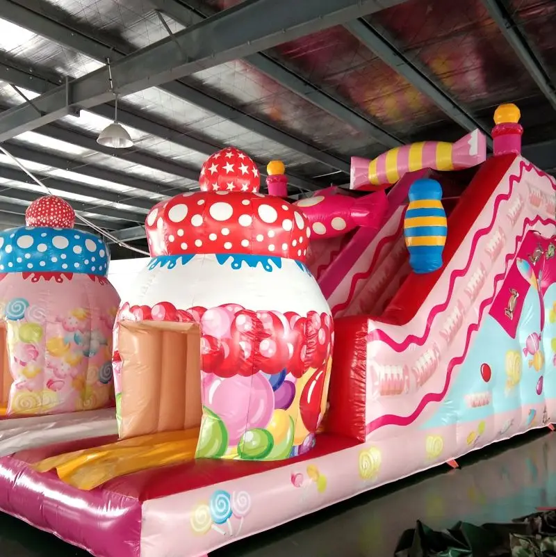 

Надувная горка-батут Pink Candy: хит продаж, надувной замок-горка для взрослых и детей, надувная игрушка-батут