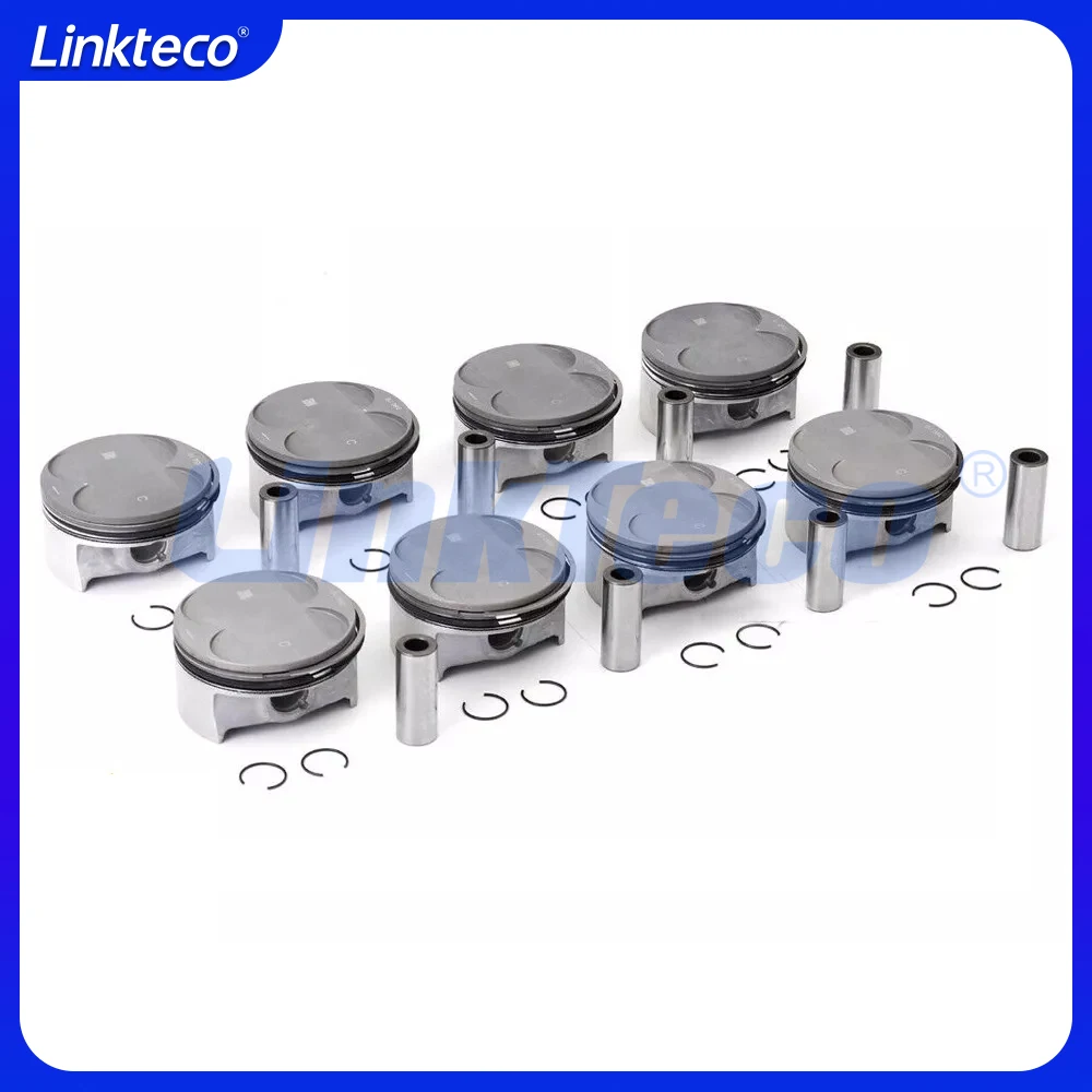 Engine Piston & Ring Set Fit 4.4 T L V8 GAS N62B44 For 01-06 BMW 545i 645Ci 745i 745Li X5 E60 E61 E63 E64 E65 E66 4.4L N62 B44