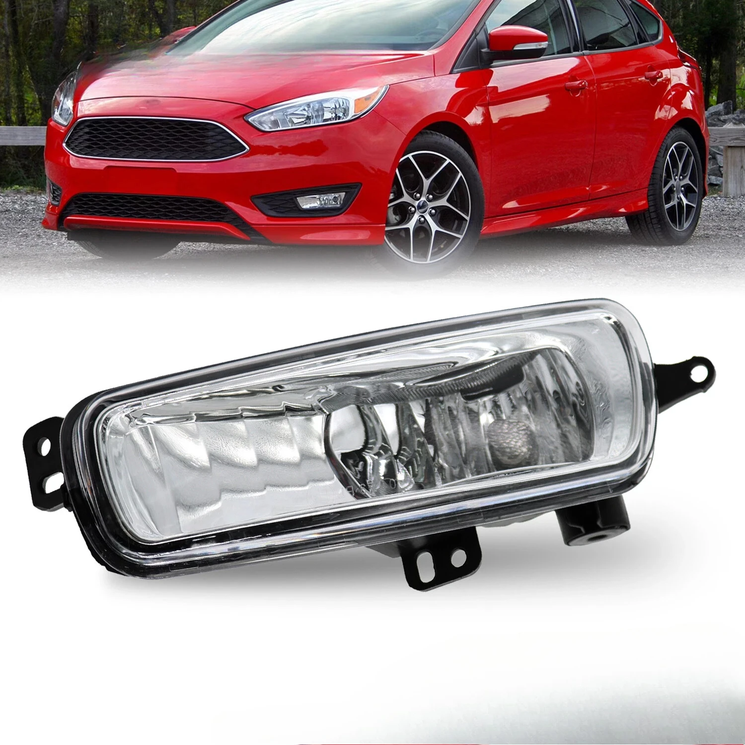 

Fit Ford Focus Transit 2015 2016 2017 2018 Front Bumper Fog Light Assembly Spot Lamps with Bulb F1EB-15A255-AB F1EB-15A254AB
