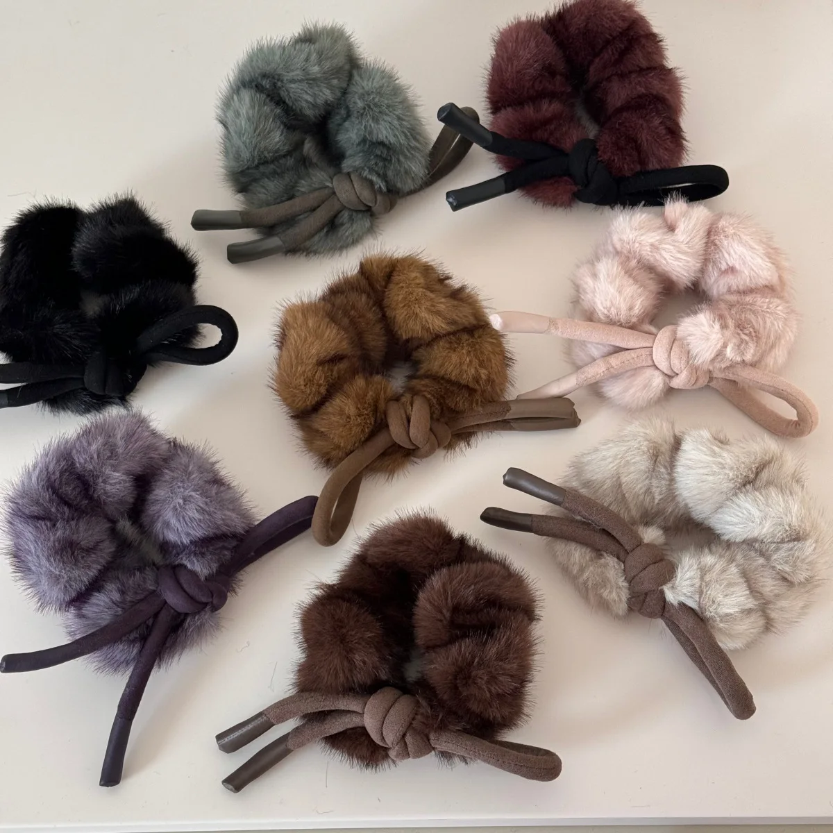 Autumn Winter Plush Hair Scrunchies Korean Fashion Versatile Hair Ties Ropes Durable Elastic Rubber Bands Hair Style Accessories