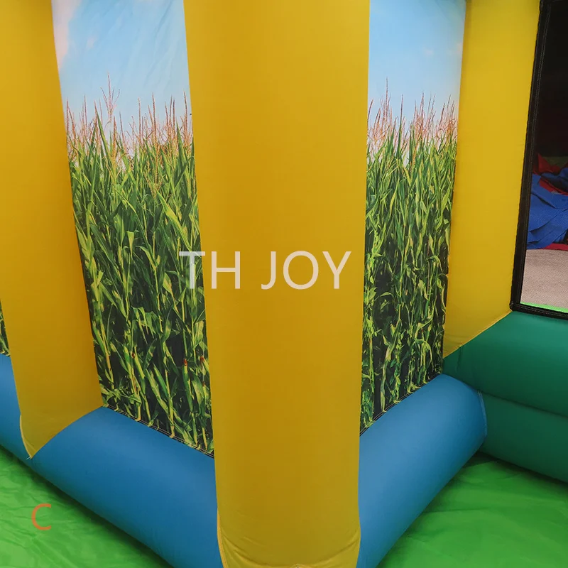 8x8m gigante gonfiabile Halloween huanted house mais farm labirinto gonfiabile labirinto arena laser tag giochi con ventilatore