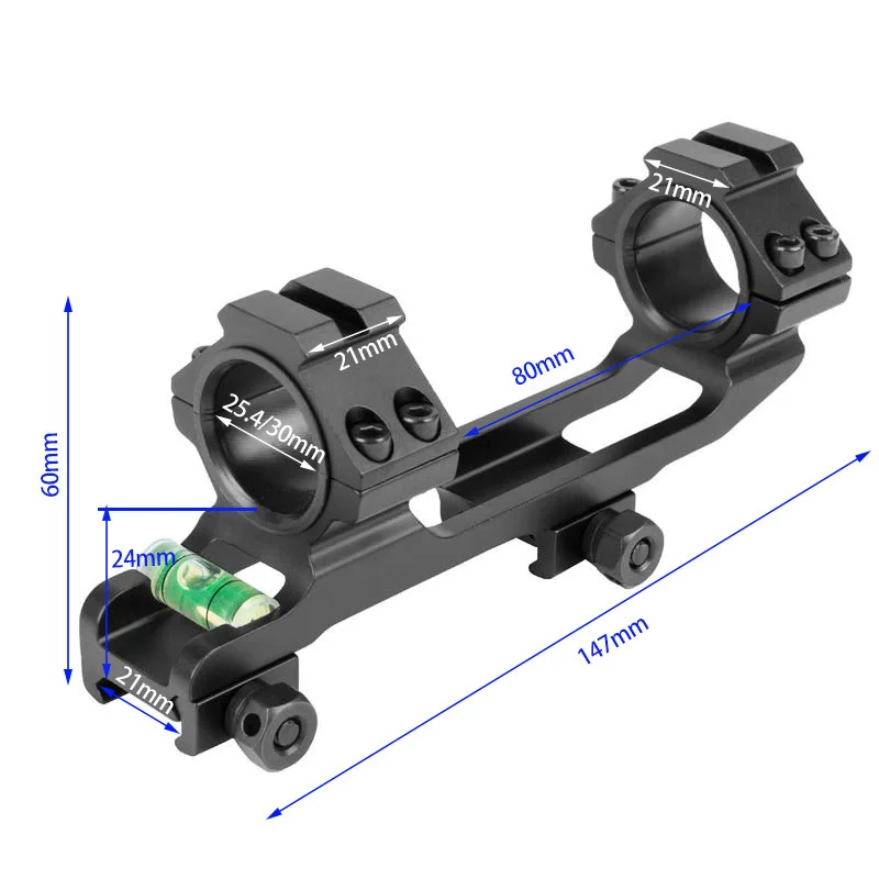 

Hunting 25.4/30mm level bracket, aiming bracket, aluminum alloy aiming bracket, one-piece, flashlight hunting acessories