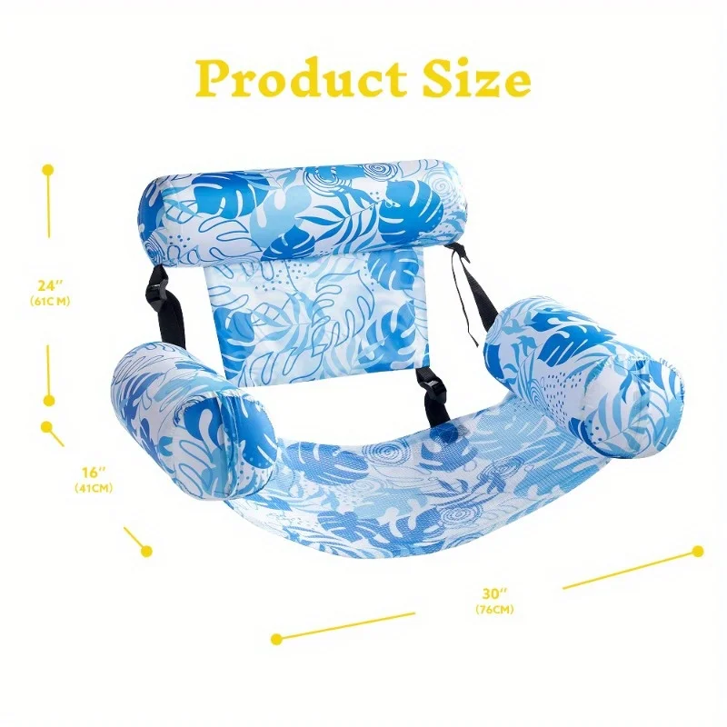 JOYFY 2er-Pack Erwachsenen-Poolliegen Schwimmende Liegestühle für Pool Strand See Ultimative Wasser-Entspannung Poolstuhl Aufblasbare Spielzeuge