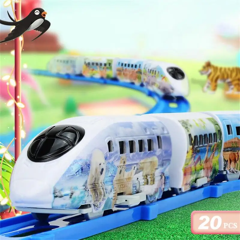 Ensemble de jouets de train électrique pour enfants, piste de voiture sûre et inoffensive, cultiver l'explosion pour le temps en famille