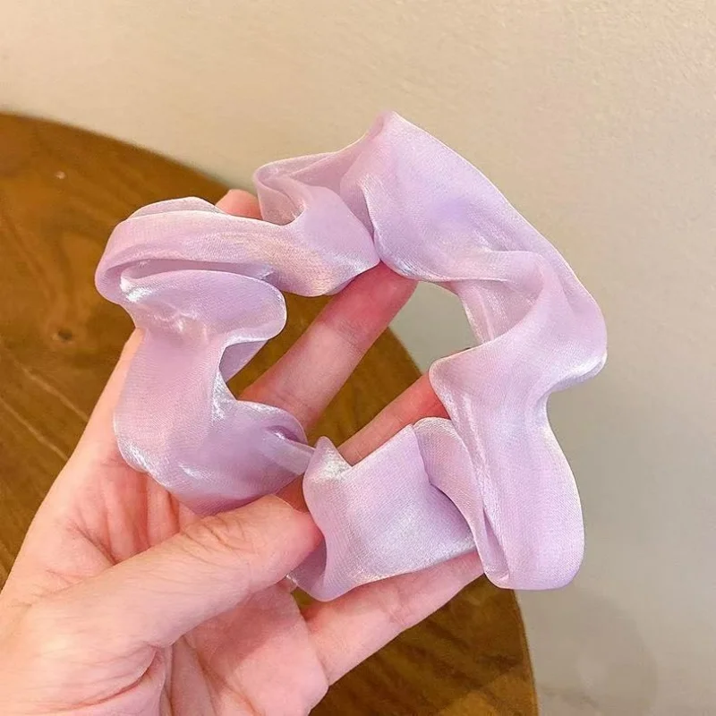 

Temperament organza large intestine hair ring fairy hair rope rope rubber band girls jewelry hair accessories