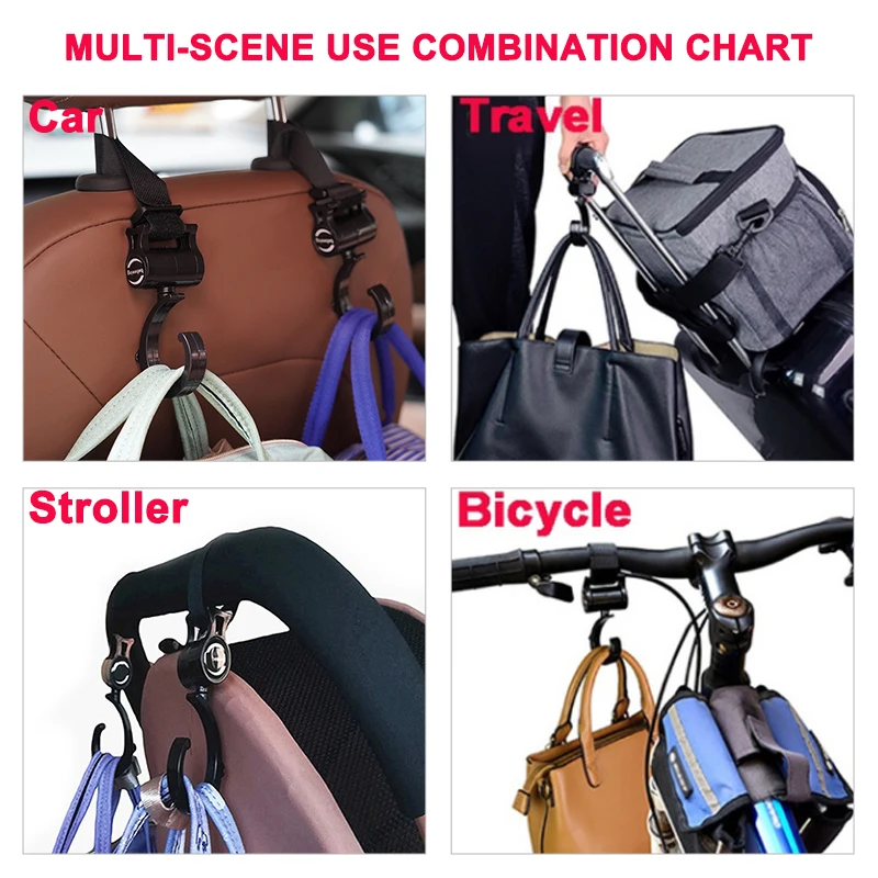 Pram Hook Baby Stroller Accessories Shopping Prop Multi Purpose Baby Stroller Hook Universal Shopping Cart Hooks