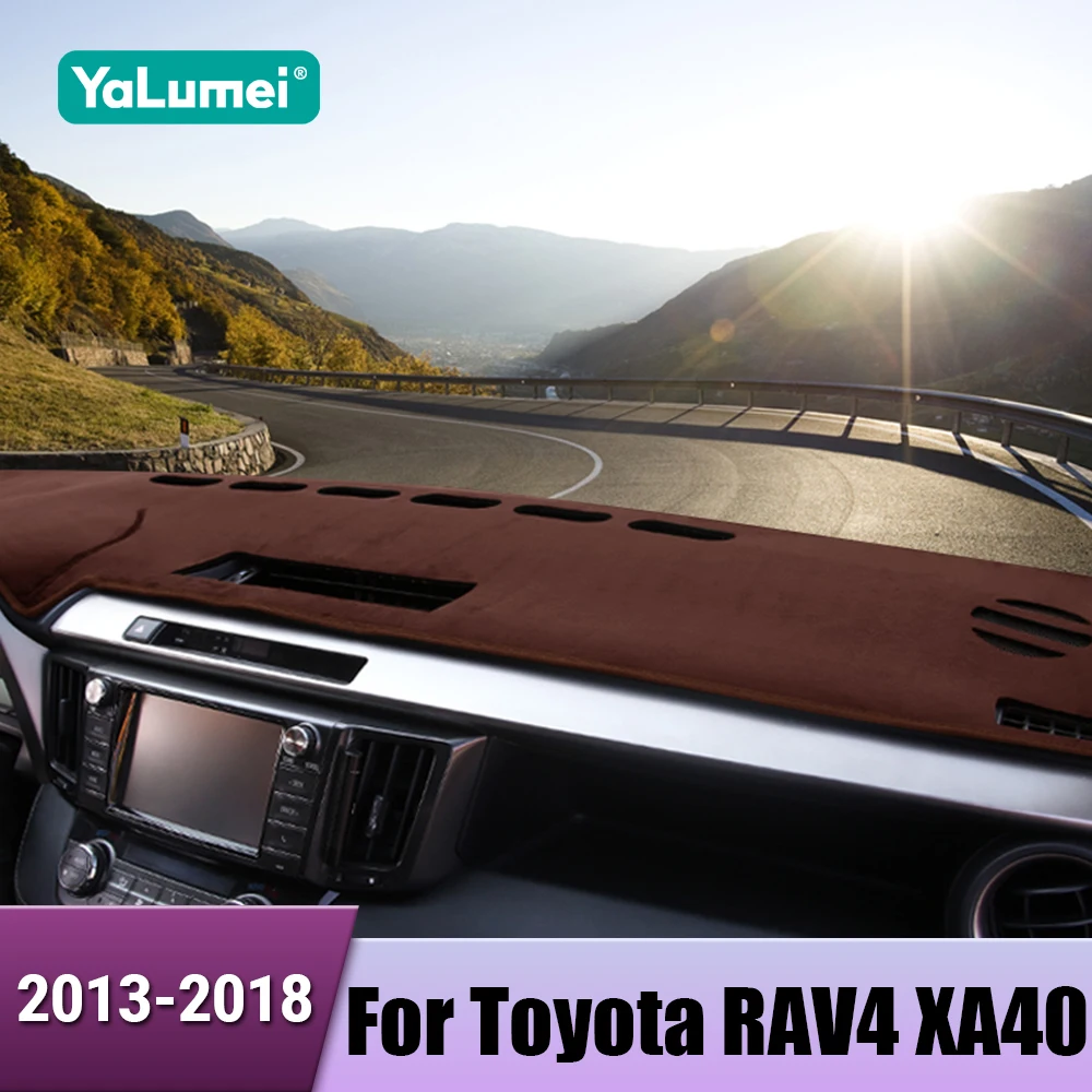 

Для Toyota RAV4 XA40 2013 2014 2015 2016 2017 2018 крышка приборной панели автомобиля избегайте световых ковриков приборная панель ковры аксессуары