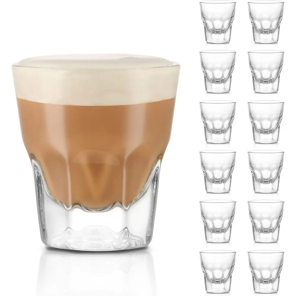 

Набор из 12 стекол Gibraltar DuraTuff Cortado, 4,5 унции, ресторанного класса, можно мыть в посудомоечной машине, стеклянная посуда для эспрессо и выстрела