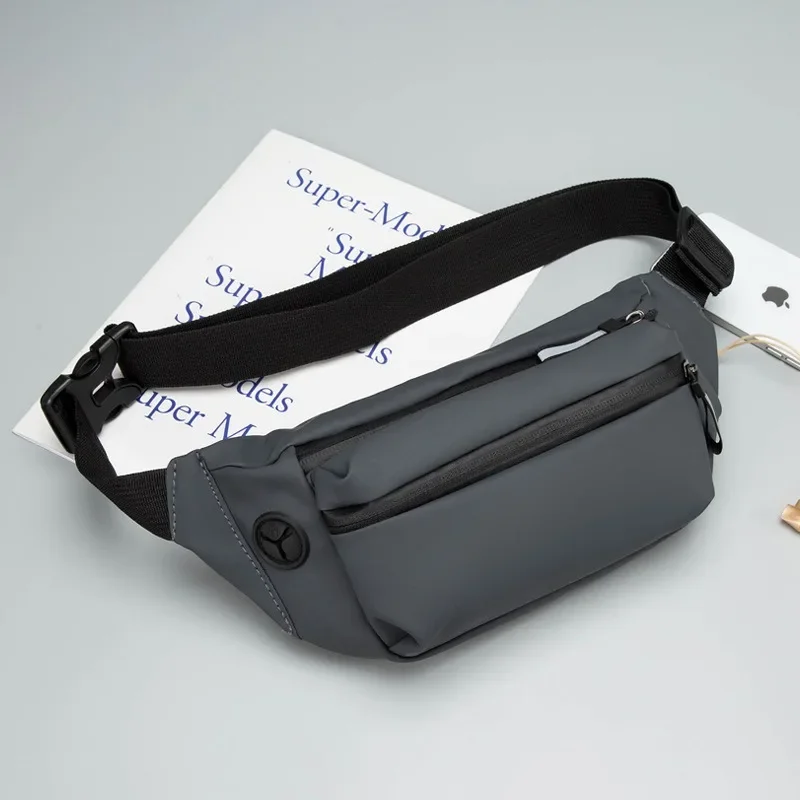 

1pc Nylon Casual Waist Pouch, Outdoor Sports Crossbody Sling Bag, Male Shoulder Wallet Storage, Travel Hip Bags for Men