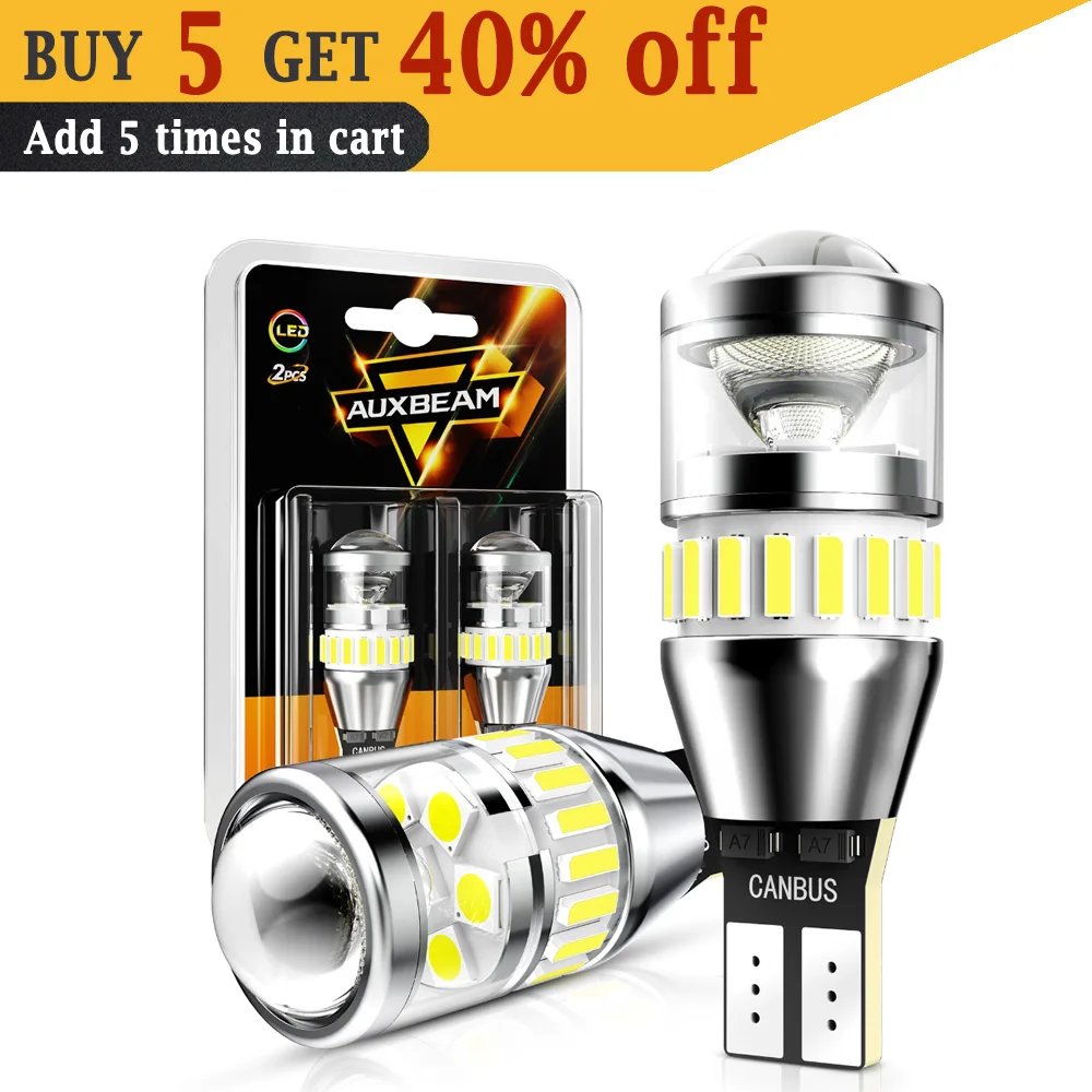 

AUXBEAM 912 921 T15 W16W СВЕТОДИОДНЫЕ ЛАМПА ДЛЯ СПИНГА / ГАЛЬМА / ЗАДНЕГО ФОНЛА Plug-and-Play 10 Вт 4000 мл 6500 К БЕЛЫЙ Свет СЕРИ B1