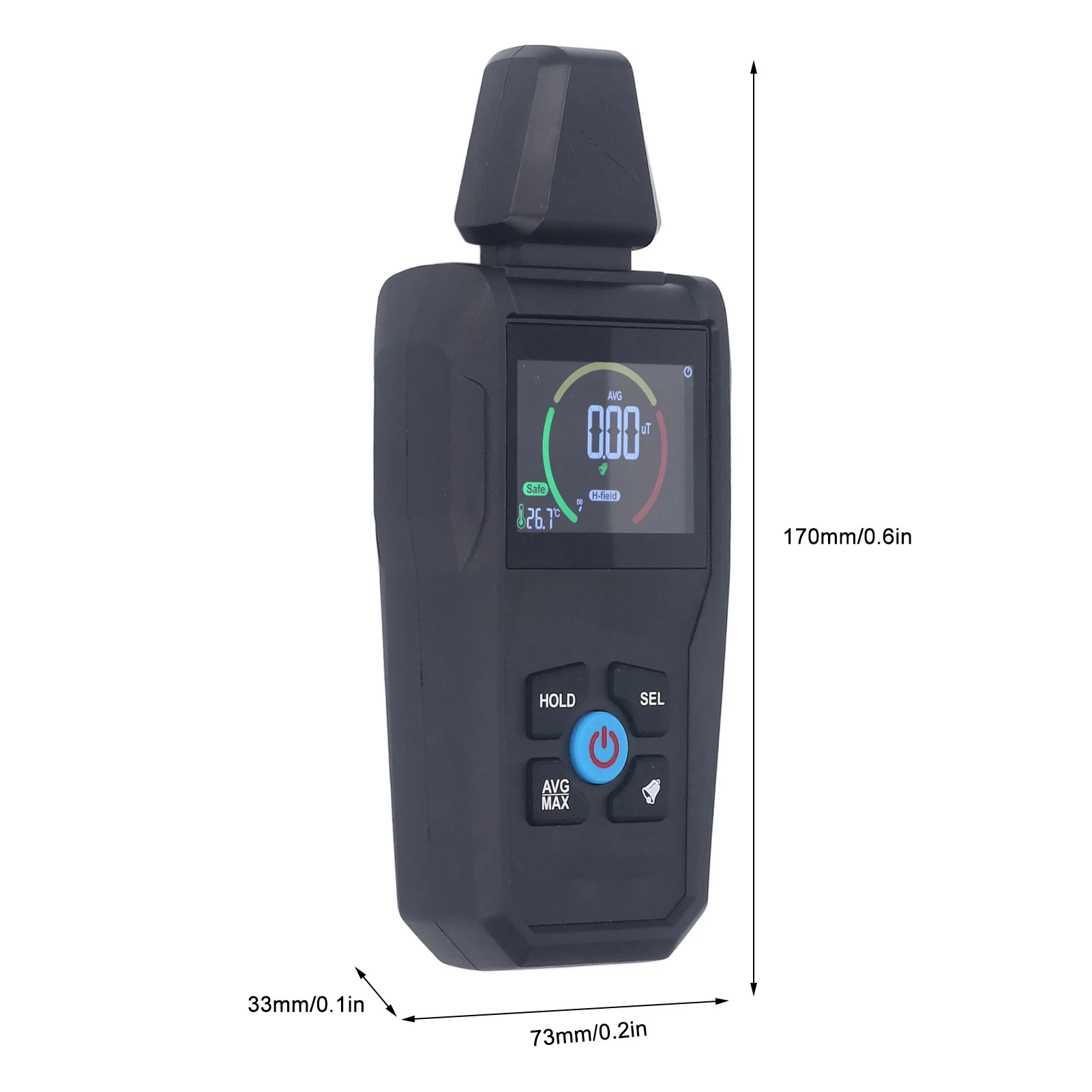 For Home Office Use EMF Detector Black Comprehensive Radiation Assessment Tool Electromagnetic Radiation Detector