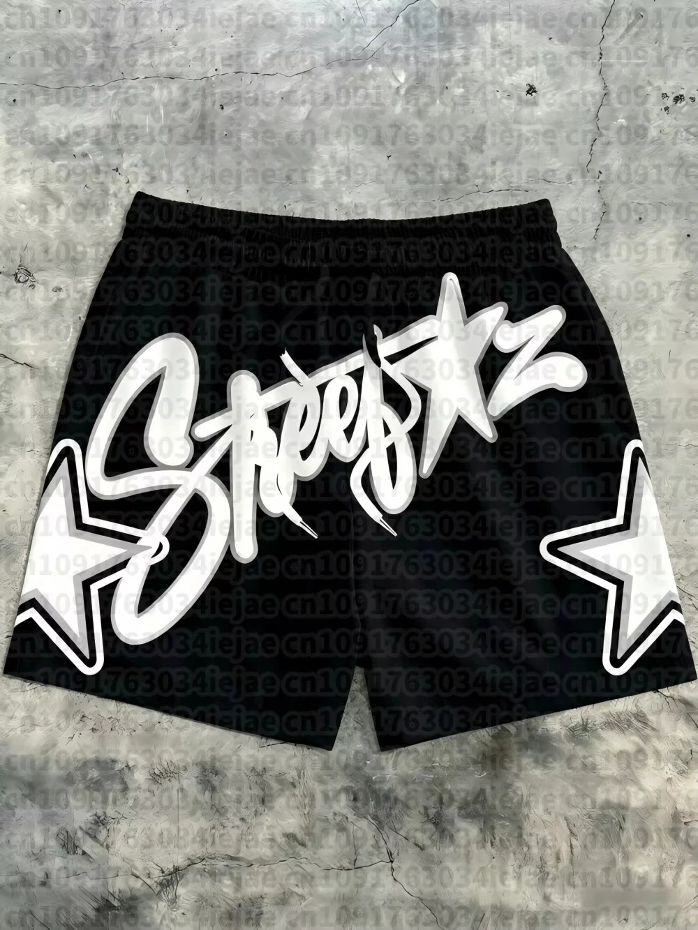 2026 Summer New Breathable Fitness 3D Letter Printed Star Pattern Casual, Fashionable, Soft and Comfortable Men's Shorts