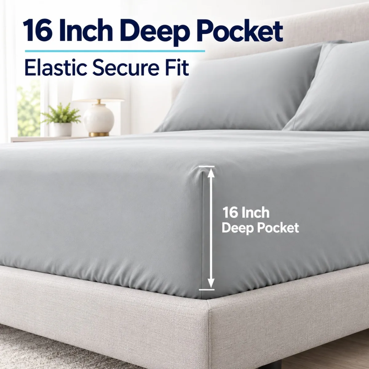 3/4PCS Bamboo Sheet Set, Ultra Soft Breathable Queen Bed Sheets, Luxury Hotel Collection Bedding, Deep Pocket Fitted Sheet, Smooth Flat Sheet and Pillowcases, Wrinkle Resistant, Lightweight Comfortable Sleep Essentials