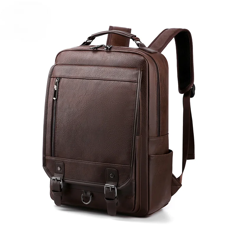 Backpack Men's PU Large Capacity Business Travel Computer Backpack Men's Leisure Business Travel bag