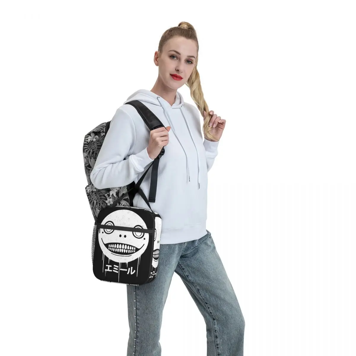 Nier Automata YoRHa 2B bolsa de almuerzo para fiambrera gráfica Unisex bolsa refrigeradora de viaje bolsas de almuerzo térmicas Oxford aisladas portátiles