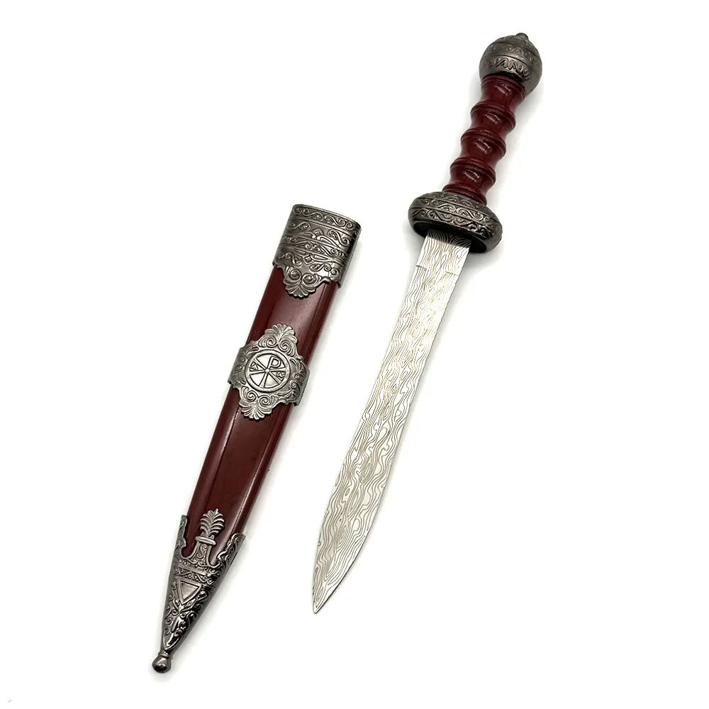 29cm European Western Swords Uncut Blade Weapons Model Cosplay Props Desktop Display Ornaments Collection Birthday for Girl Boys - view 6