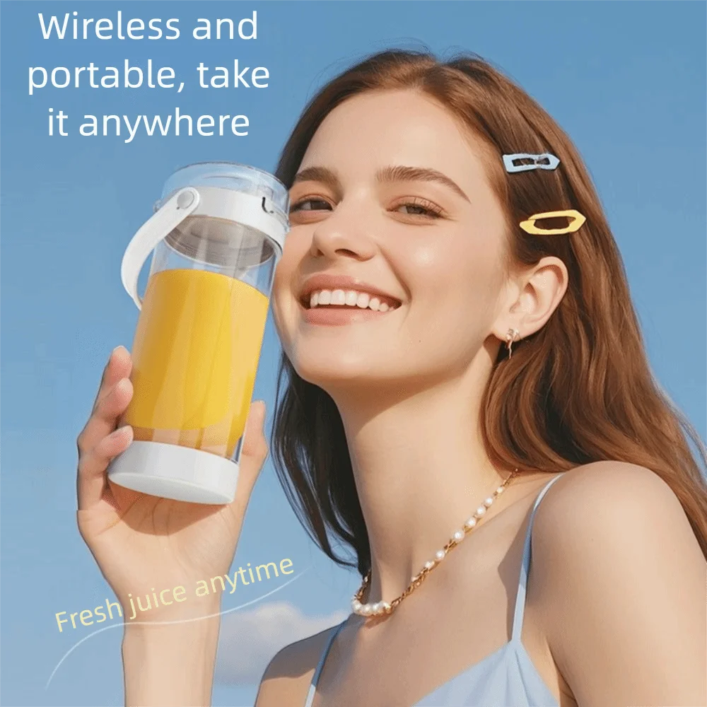 

600ML Capacity Portable Blender Fresh Fruit Blender USB Rechargeable Fruit Mixers Household Fruit Cup Personal Juice Outdoor Use