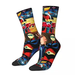 Autumn Winter Colorful Men's Women's UFO Robot Grendizer Socks Goldorak Actarus Mazinger Z Non-slip Football Socks