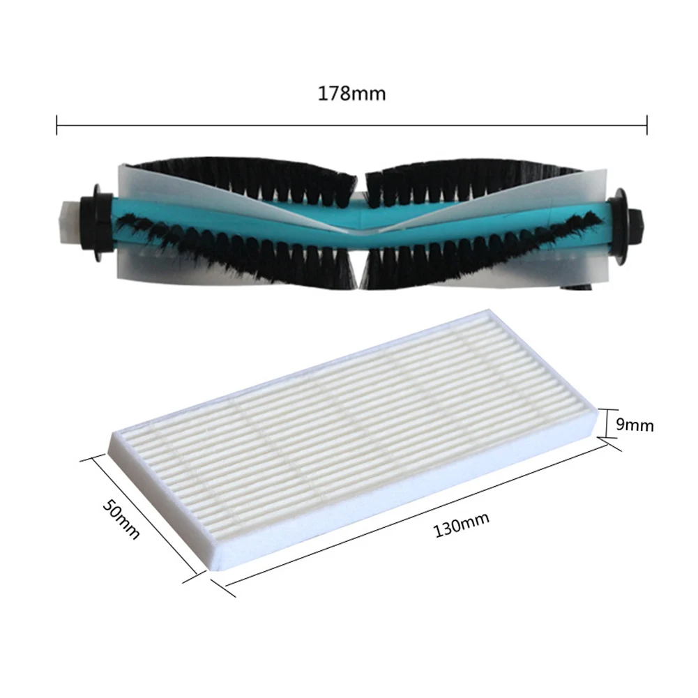 8pcs Main Side Brush Filter Kit For Conga 1290/1390/1490 Y 1590 Robot Vacuum Cleaner Spare Parts Household Supplies Cleaning