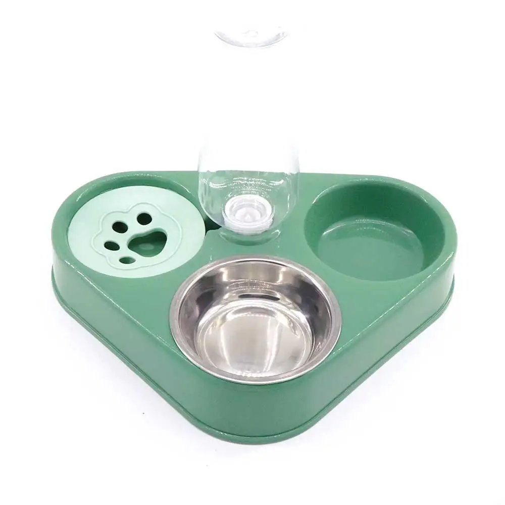 Eco-Friendly 3 in 1 Alimentatore Forniture per animali Distributore d'acqua Gabbia per cani Accessorio Ciotole per cani Alimentatore per cani da compagnia Ciotole per gatti Forniture per cani