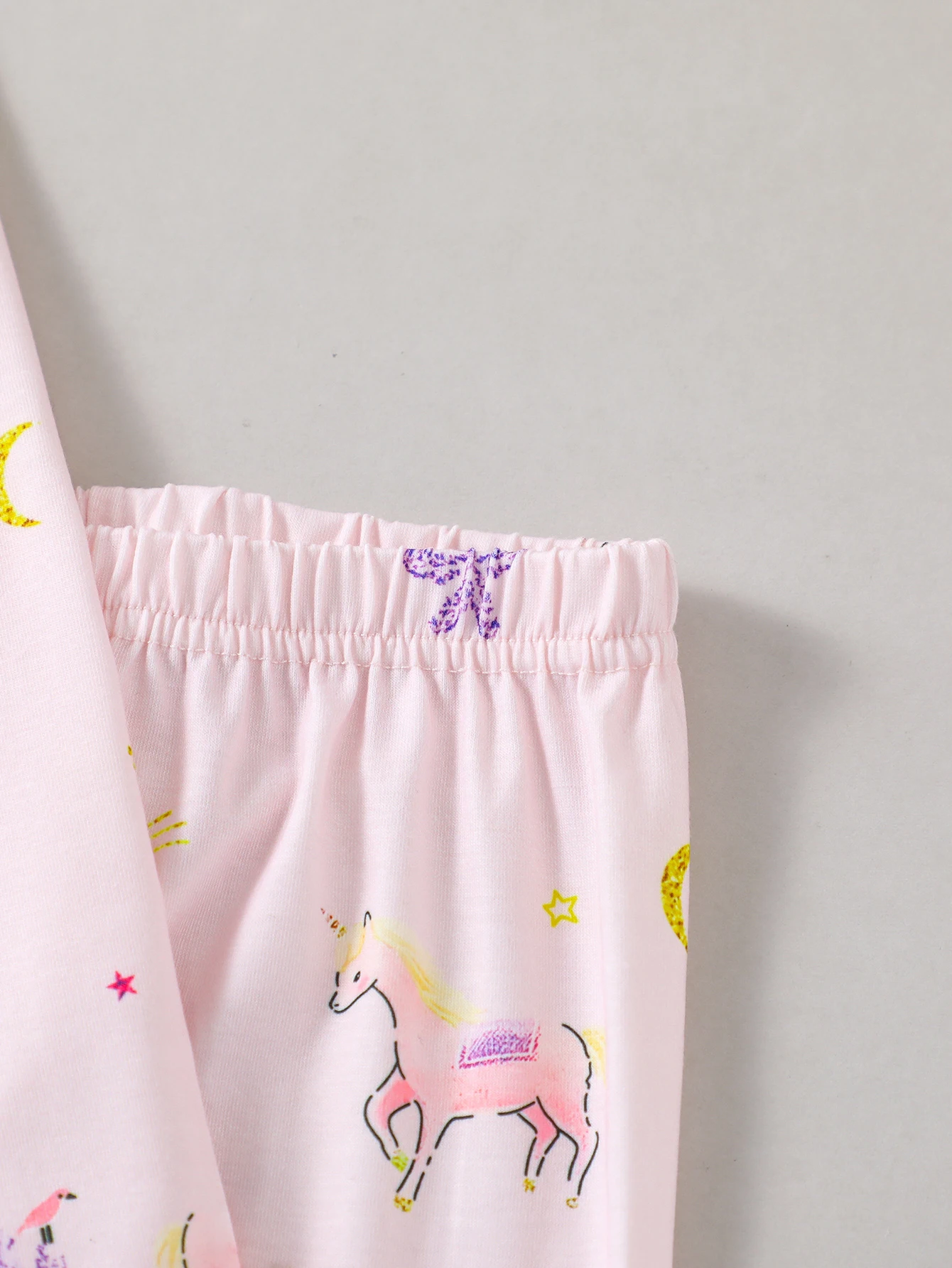 Autumn Girls 2PCS Clothing Set Comfortable Feeling Unicorn Pattern Girls Sweatpants Clothes Set Pajamas