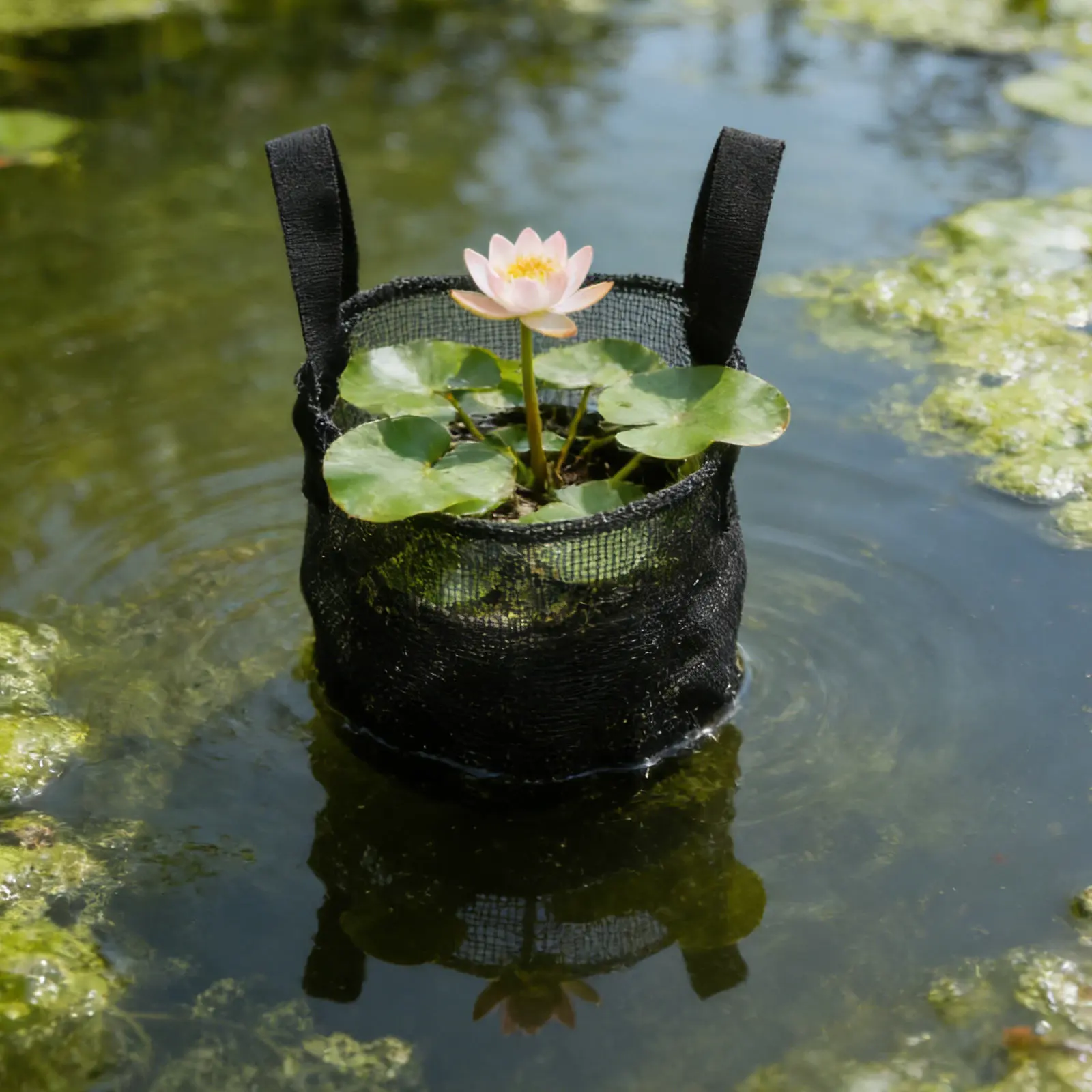 4Pcs Pond Plant Basket Breathable Mesh Aquatic Plant Holder Easy Carry Lotus Water Lily Planter for Garden Pond Planting