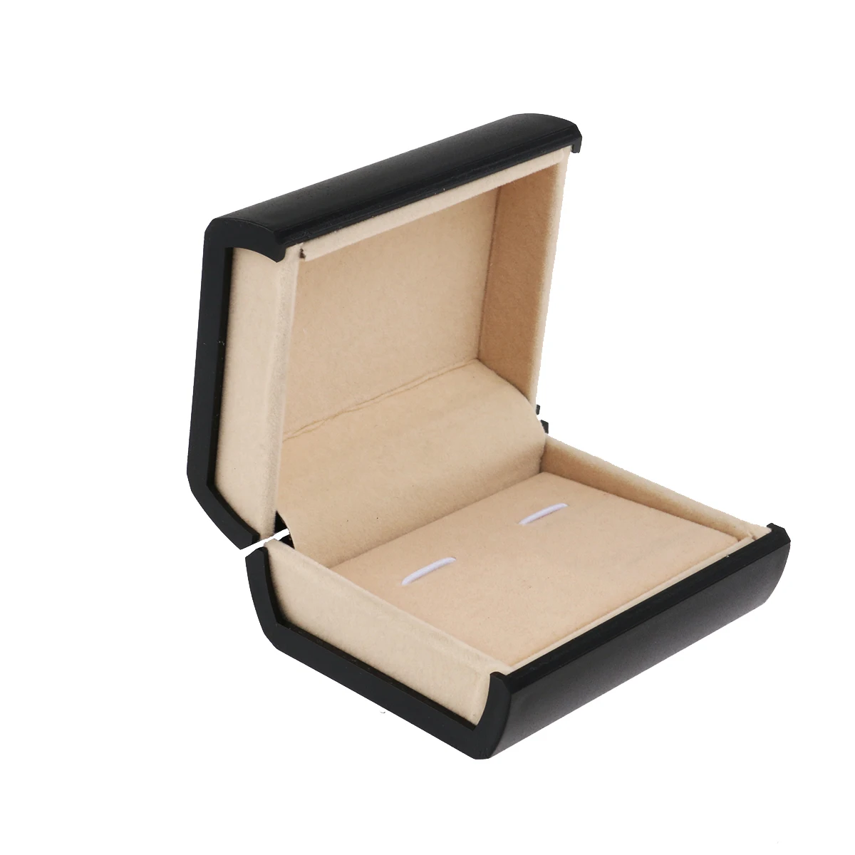 

Black Cufflink Box Lined Jewelry Storage Case 7.9X6.6X4.1Cm Portable Scratch Proof Insert For Cufflinks Gift Packaging Cuff Link