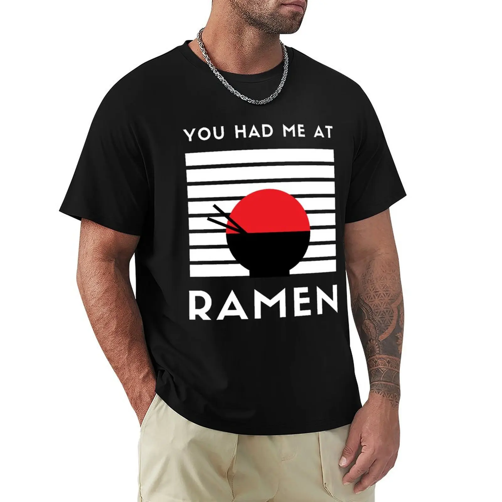 Ya tenías mi atención con la camiseta Ramen, camiseta informal de manga corta para el día a día