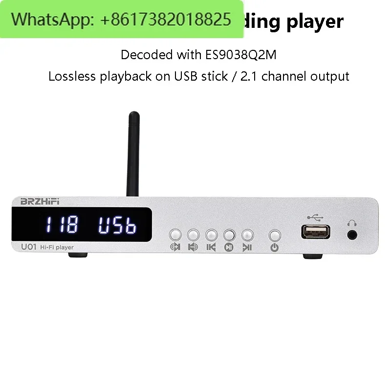 

Bluetooth Audio Decoder ES9038Q2M Decoding Audio Player Lossless USB Read 2.1 Channel Digital Turntable Digital Coaxial Fiber