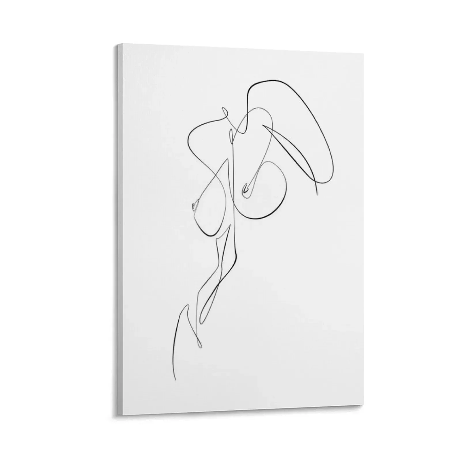 

Abstract Body Form One Line Female Outline Canvas Painting anime figure fashion wall paintings decoration aesthetic