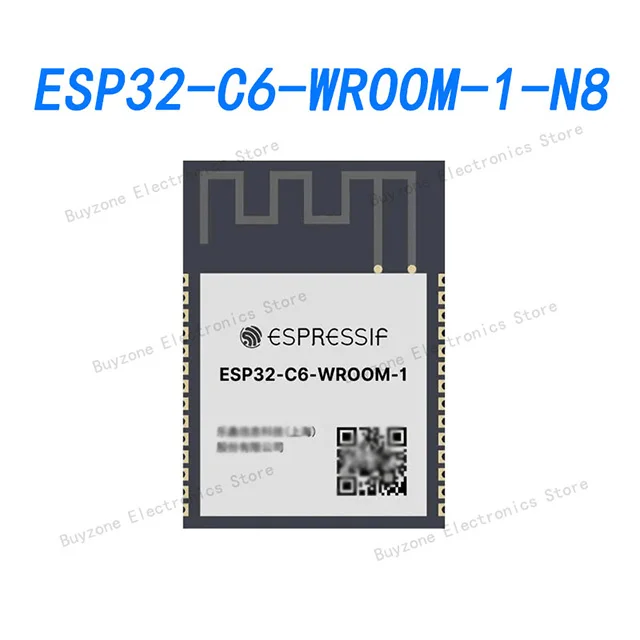 

ESP32-C6-WROOM-1-N8 Wi-Fi 6 in 2.4 GHz band, Bluetooth 5, Zigbee 3.0 and Thread. ESP34-WROOM Compatible