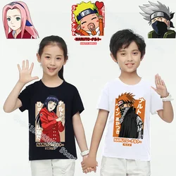 Naruto Heat Transfer Stickers Sasuke Kakashi for T Shirt Hoodie Clothes DIY Kids Patches Iron on Transfer Applique Boys Toy Gift