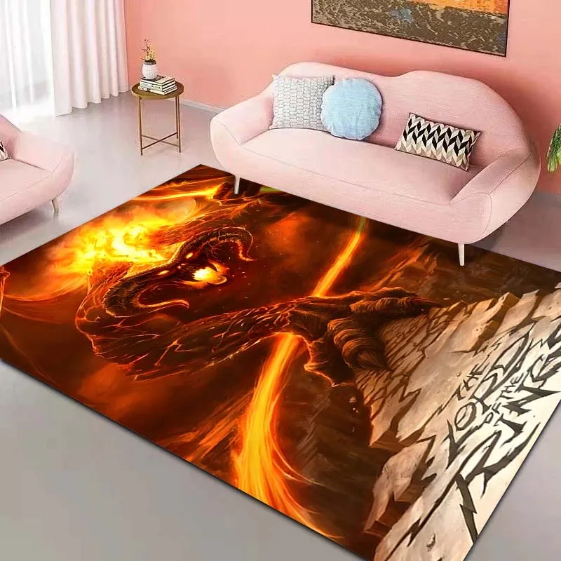 15 Sizes L-Lord of The Rings Pattern Rug Carpet for Living Room Bathroom Mat Creative Doormat Carpet for Bedroom Home Decor