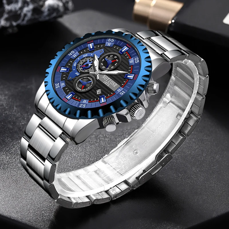 NOTIONR Top Brand Luxury New Men Watch Quartz Man Watches Waterproof Luminous Watch for Men Date Sport Wristwatch