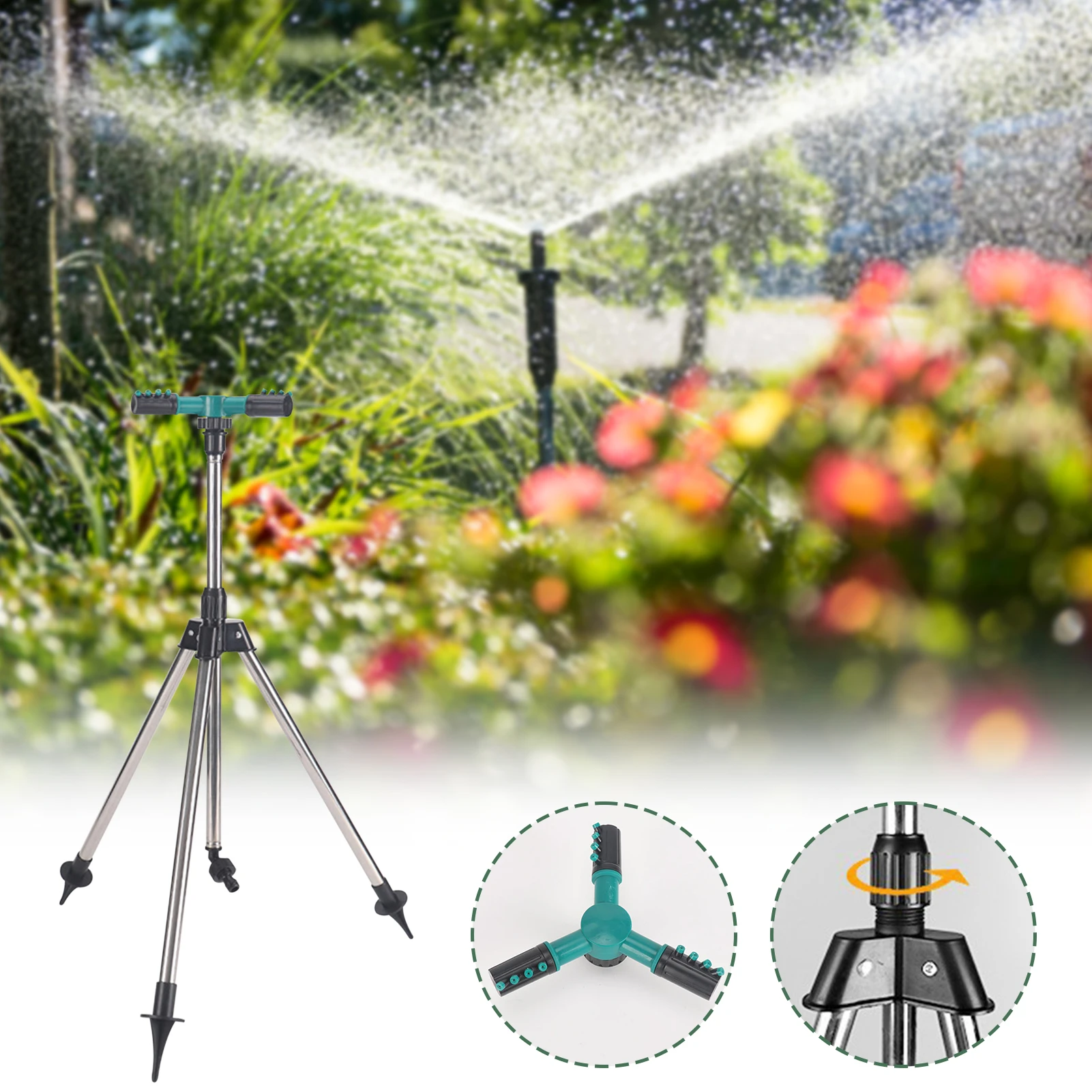 

Adjustables Tripod Sprinkler Large Area Coverage Multipurpose Yard Sprinklers For Efficient Lawn Garden Watering