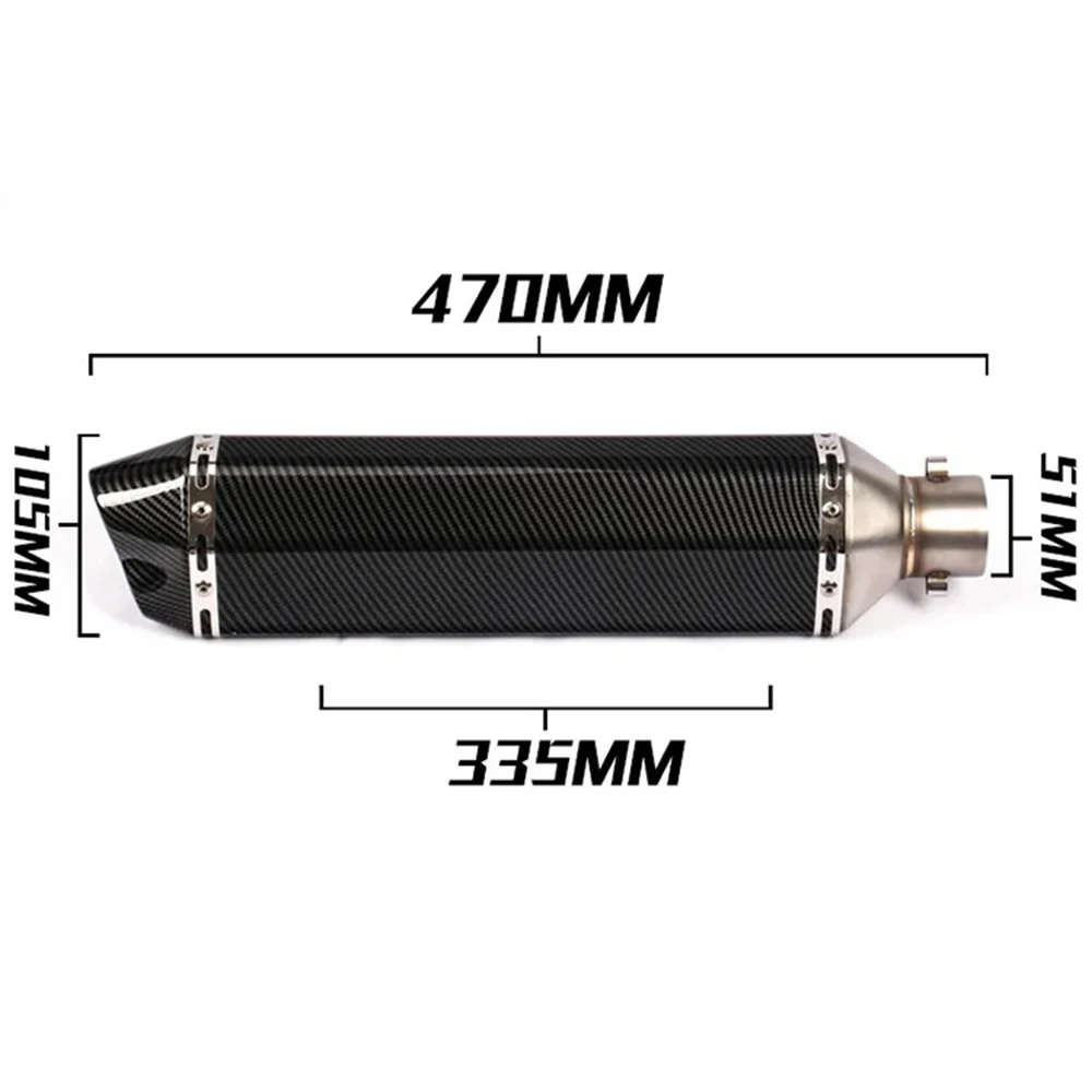 High Performance Universal 51mm Slip - On Escape Moto Tube Motorcycle Exhaust Muffler Wholesale Price Durable