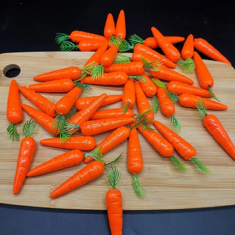 

10/5Pcs Artificial Carrot Fake Foam Vegetables Mini Carrot Easter Decoration Party Doll House Accessories Food Photography Props