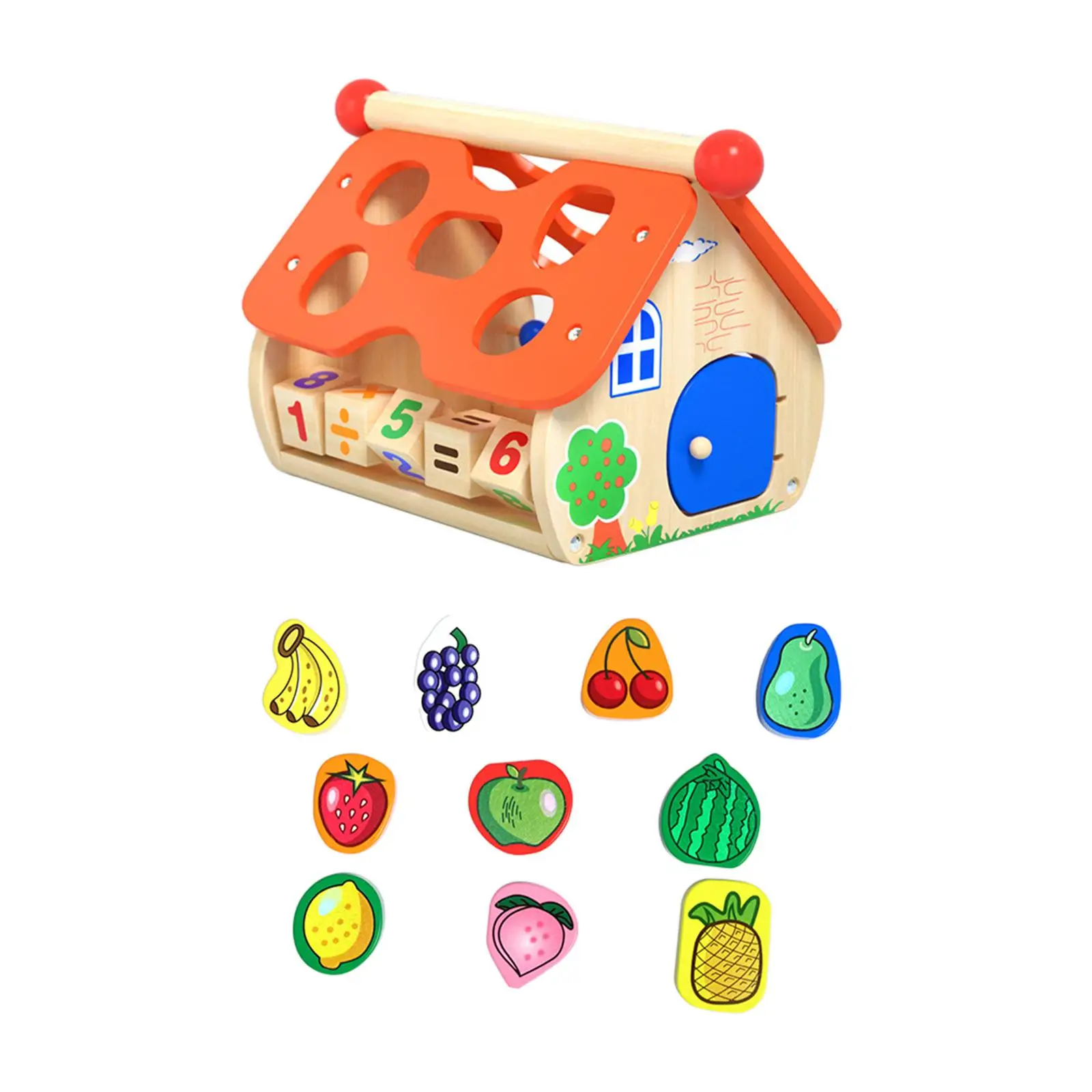 

Busy House Activity Center Play Centers Clock Learning Shape Color Sorter Toys for Children Age 3 4 5 6 7 8 Girls Birthday Gifts