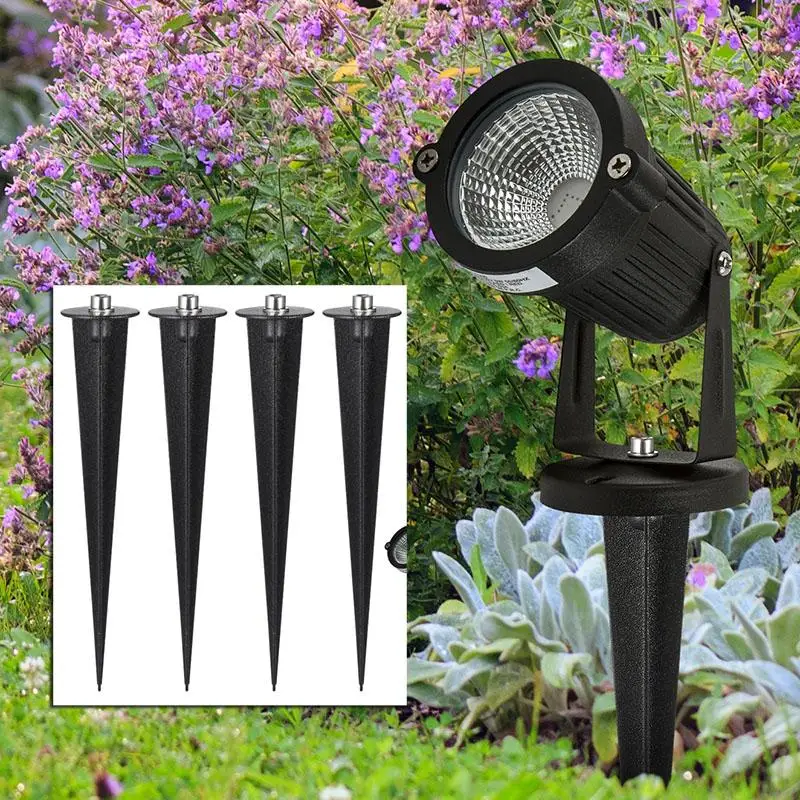 8 قطعة الشمسية الأرض التوصيل ضوء سبايك في الهواء الطلق استبدال حصص لأضواء الحديقة الألومنيوم المسامير الأضواء أجزاء للمناظر الطبيعية #3