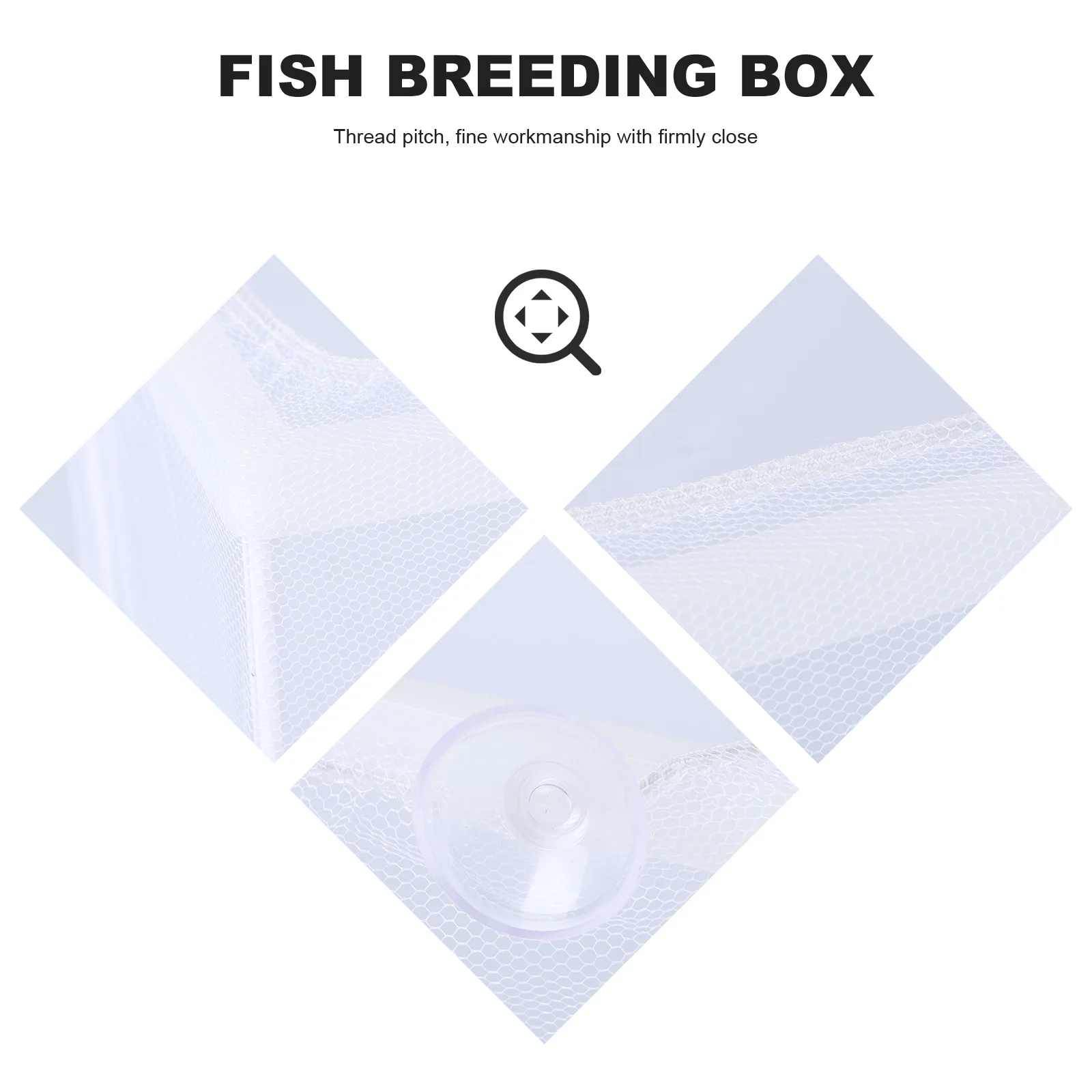 

1pc Fish Breeding Box White Mesh Aquarium Isolation Tank For Small Fish Shrimp Hatching Safe Nursery Incubator