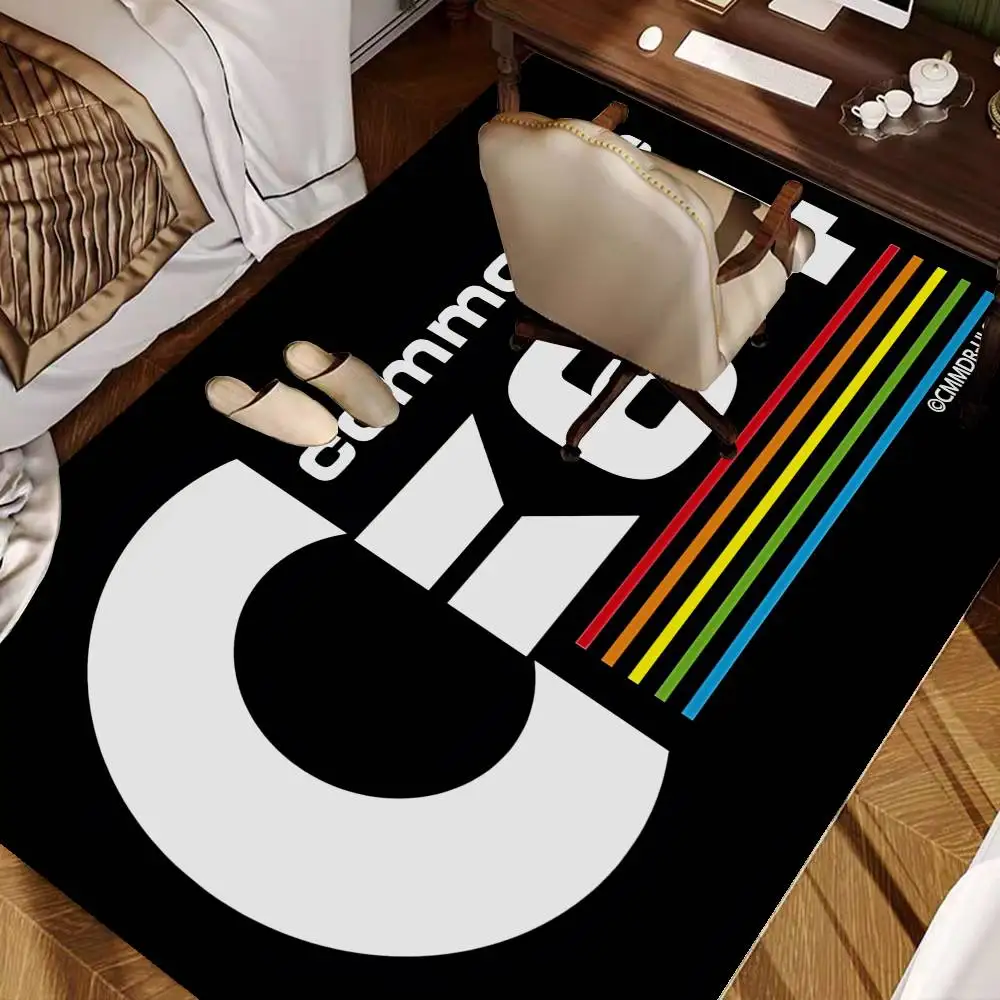 Alfombra lavable con logotipo de C-Commodore 64 para pasillo, antideslizante, para sala de estar, sofá, sillas, alfombra para cocina, alfombra para puerta
